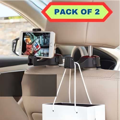 Car Seat Back Hooks with Phone Holder